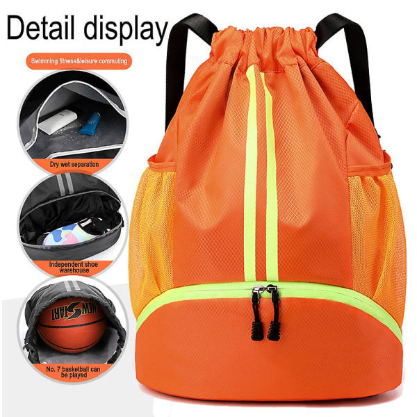 IC Dragsko Ryggsäck Gymväska Sackpack String Sack Pack Väskor blå