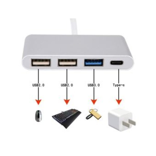 IG 1 kpl tyypin C -liitäntä, 4 USB-liitäntä, puhelin