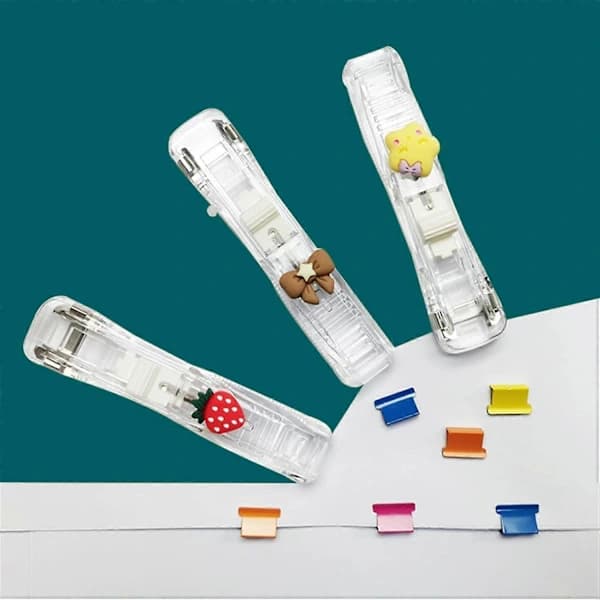 6-pack hole-free staplers, binder and document organizer for student exam papers and sealing