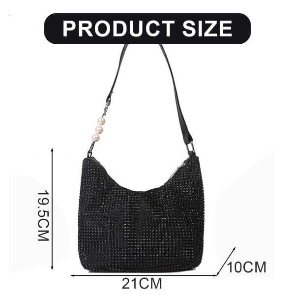 IC Mode axelväska enkel messenger bag kedjeväska casual svart