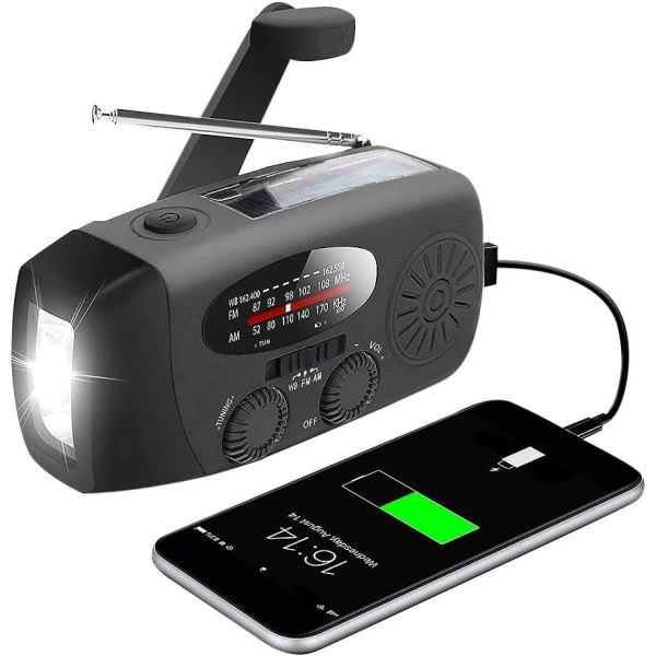 Vevradio & Solcellelader/Nødradio & Powerbank