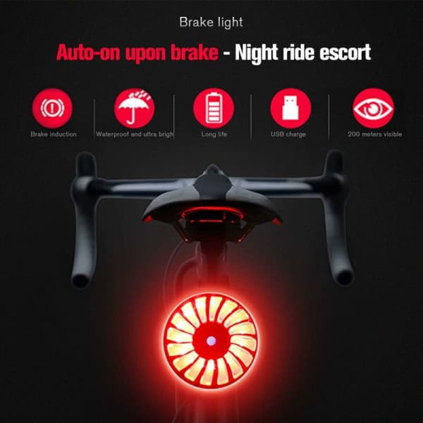 IC Cykelsikkerhed Advarselslys Induktionsbremselys (Rød)