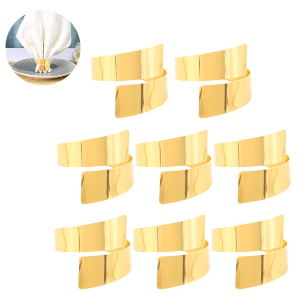 IC 8 stk Serviettringer Metall Spiral Serviettringer Spenner Enkle Legering Serviettringer Serviett Serviettholder