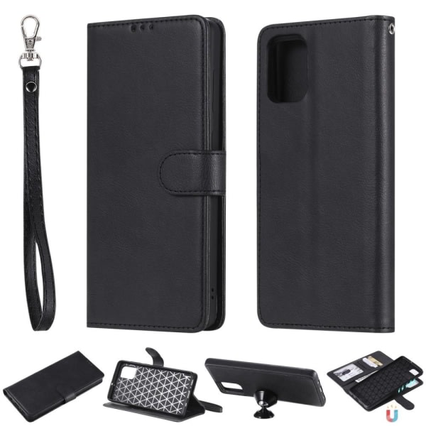 IC Samsung Galaxy A71 - 2i1 Magnet Skal / Pungetui - Sort Sort Sort