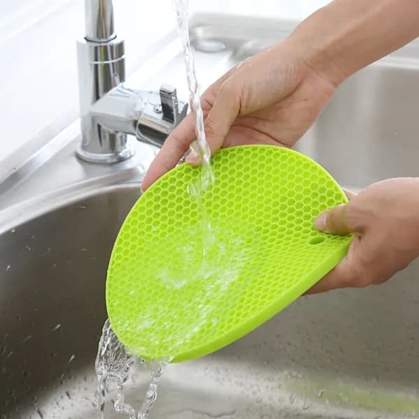 Round Heat Resistant Silicone Mat Drink Cup Coaster Insulation Non-slip Pot Holder Thick Table Mat Kitchen Accessories