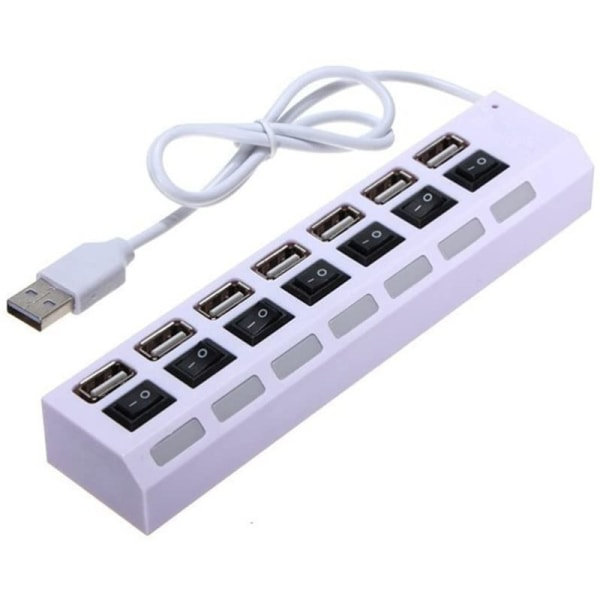 IC USB Hub Power USB Hub med Snabbladdning med Singel White