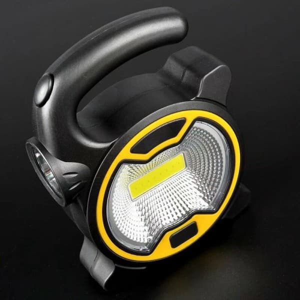 IC Campinglys, multifunktionel campinglys med lommelygtefunktion LED-campinglys COB arbejdslys Bærbar batteritype, gul