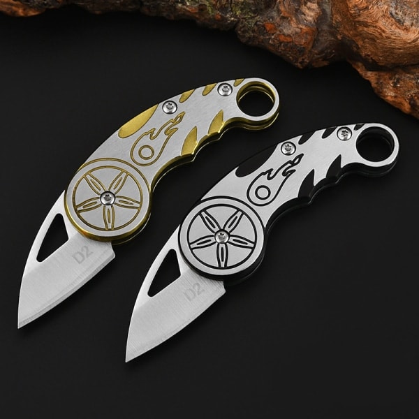IC MINI D2 Blade Vikbar Hög Hårdhet Stål Utility Fruit Keych A