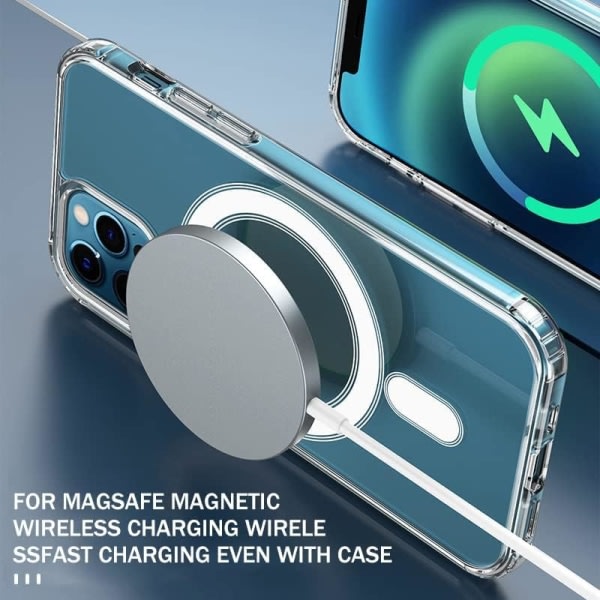 IC afser Magnetisk fodral til iPhone 15 Pro Max 6,7 tum, kompatibel med magsafe, faldbeskyttelse mobilskal iPhone 15 Plus