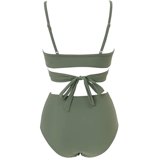 IC NOE Kvinders Wrap Bikini Push Up Højtaljet 2 Dele M