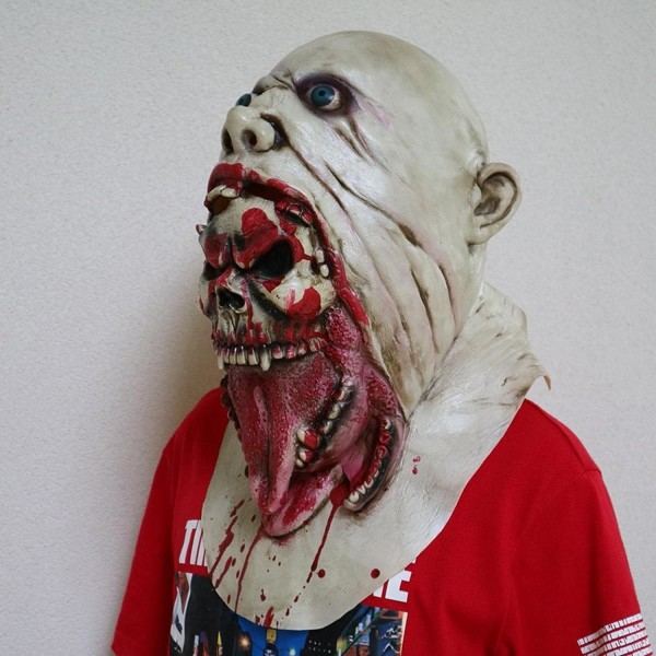 IC RONGbbppQ Halloween-kallo irtoaa kaksoiskerroksisesta naamiosta, Halloween-kauhumask Dd