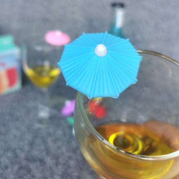 6 kreativa paraply juice drikke melk te butik vinglas markör