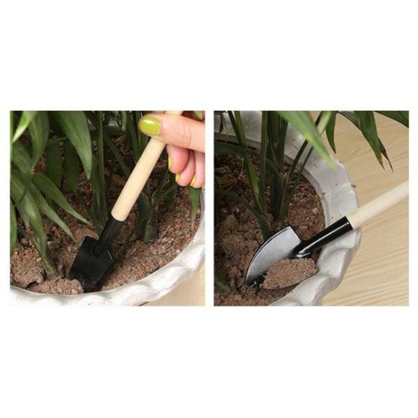 IC Set rakspets spade trädgårdsredskap tredelad mini suckulent växt lossande blomma spade-liten