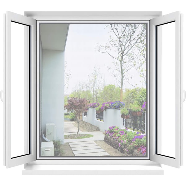 IC universelt vindu transparent myggnett/vaskbart myggnett/justerbart insektsnett, vindusstørrelse 60*80cm