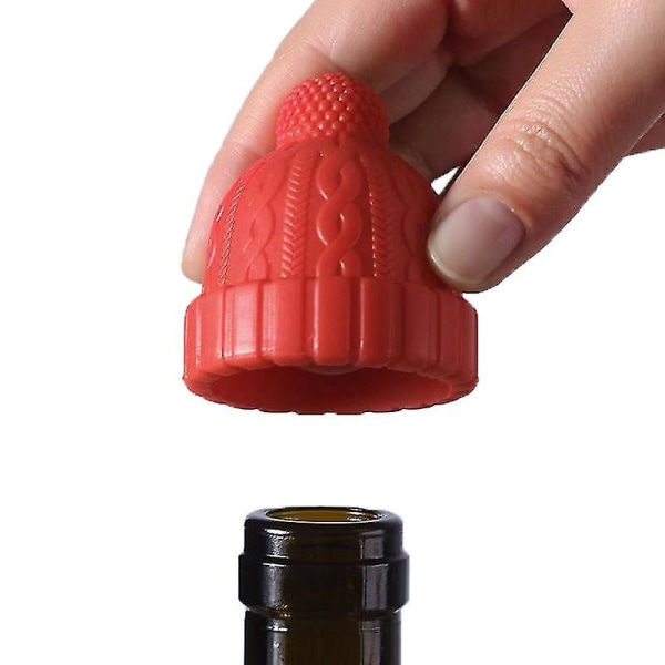 IC Silikonflaskpropp Beanie Cap Dekorativ flaskpropp Korkbyte för vindryck
