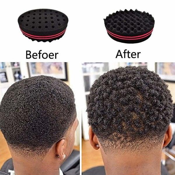 IC En-pack Kort Hår Twist Svamp Stora Hål Hårborste Svamp Twist Vågor Frisörverktyg För Dreadlocks Afro Locs Twist Lockar