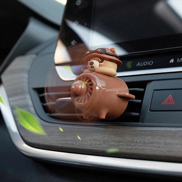 IC Bil Aromaterapi Doftspridare, Cartoon Bear Pilot Luftfräschare för Bil, Aroma Clips