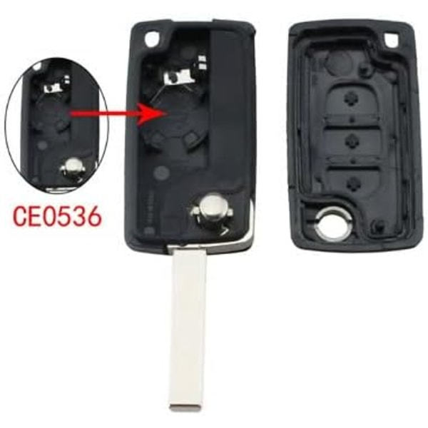 Citroen C4 Picasso Lysknapp Fjernkontroll Flip-Nøkkelhus IC