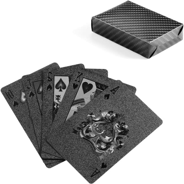 IC SolarMatrix Kortspil Poker - Vandtæt Plast Sort Diamant