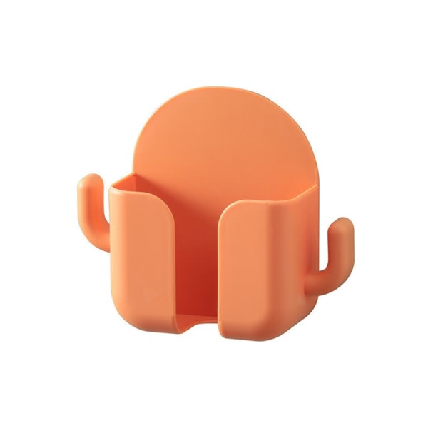 Väggmontert Telefonhållare Rack Telefon Fjärrkontroll Organizer Orange
