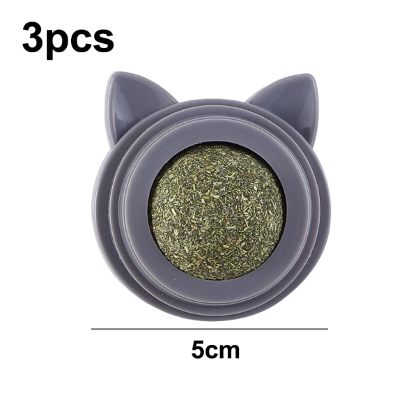 3st Catnip Ball Ekologisk kattboll Kattmynta leksak Interaktiv kattleksak