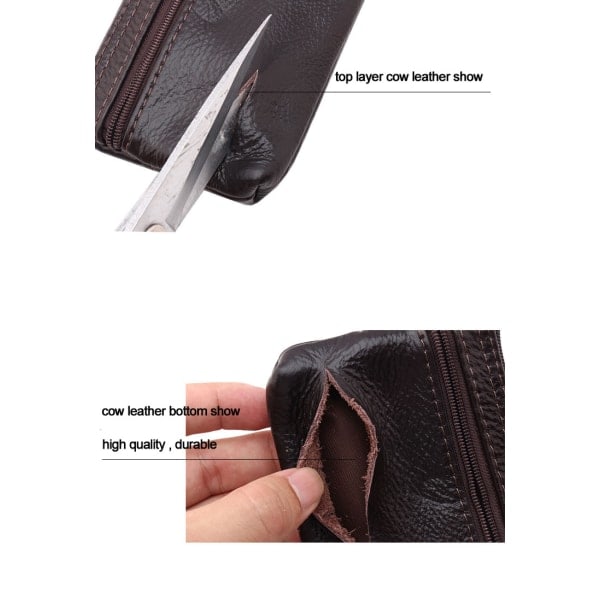 Vinpunainen Unisex Nahkainen Avaimenperä Case Keychai