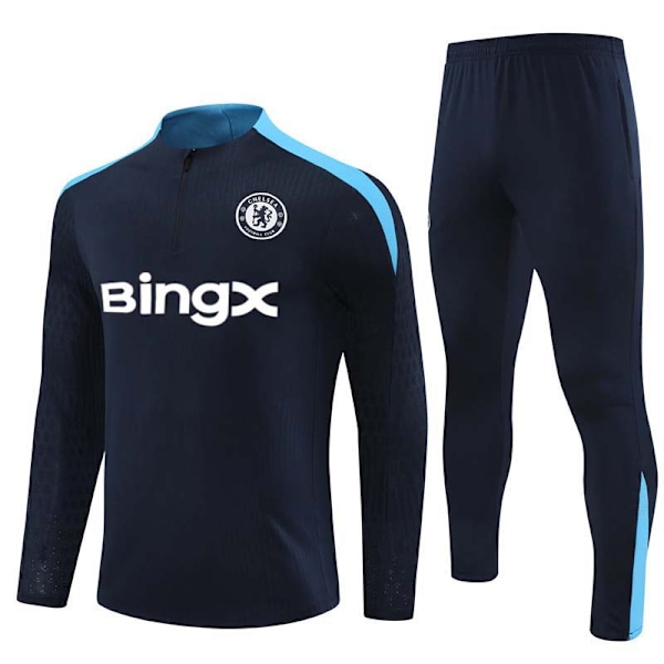 2425 Chelsea Fotballdrakt Lang Erme Treningssett for Voksne og Barn Royal Blå Royal Blå Royal blue L
