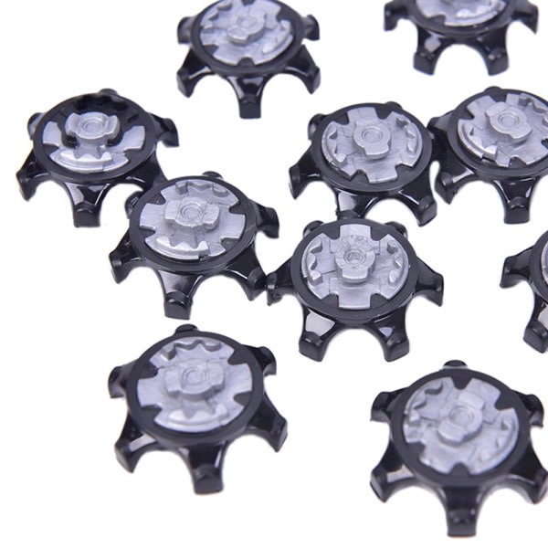 IC 10 stk TPR Golfsko Pigger Erstatning Champ Cleats Pins Fast T svart