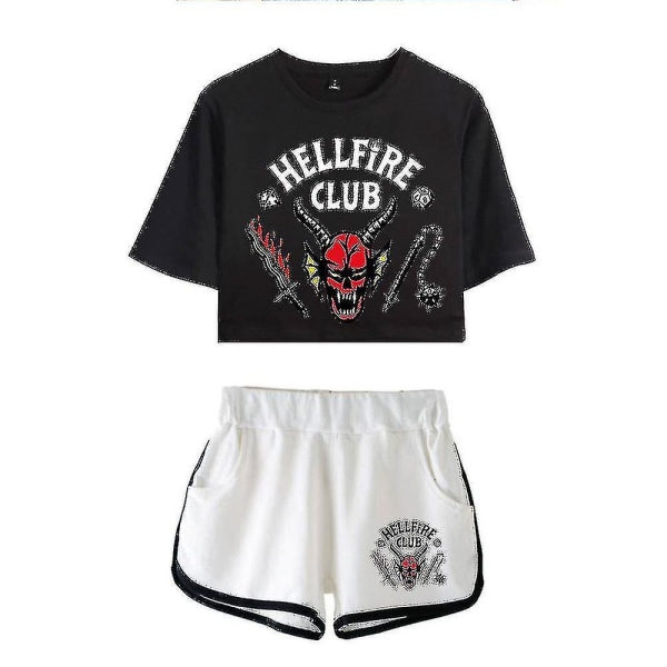 IC Stranger Things Kausi 4 Hellfire Club Crop Shorts CNMR Väri 1 XXL