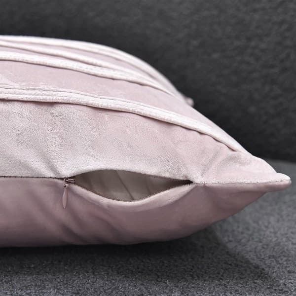 IC 2-delt sæt Dekorativt Fluffy Hold Pudebetræk Sofa Feature Sofa Pink