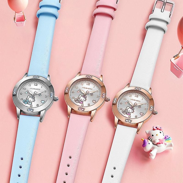 Ny Sanrio Hellokitty Mymelody Cinnamoroll Klocka Anime Led Luminous Mode Vattentät Klocka Student Flickor Smart Casual Armband