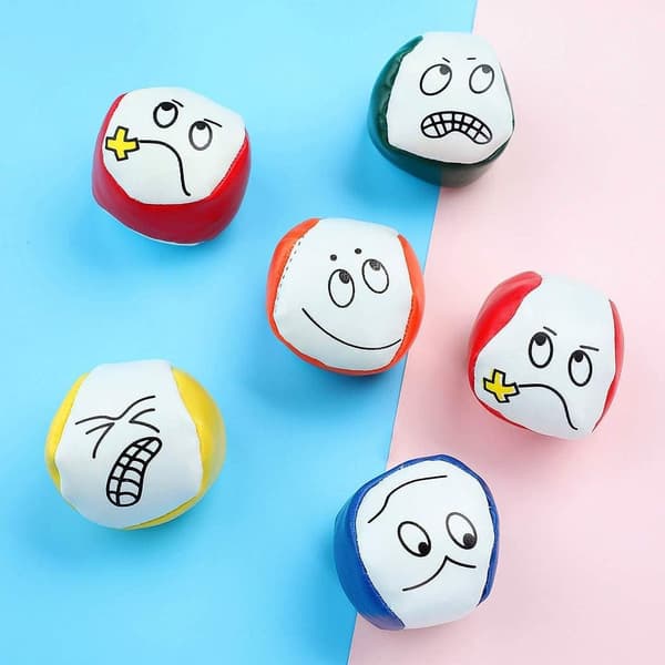 15 jongleringsbolde - ansigter - 5 cm - børnefest