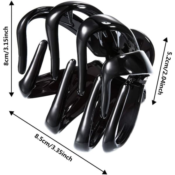 IC Bitar Octopus Grip Spider Hårklemme Klø-klemmer Octopus Jaw Claws (8,5 cm, sort) (sort 8,5 cm)