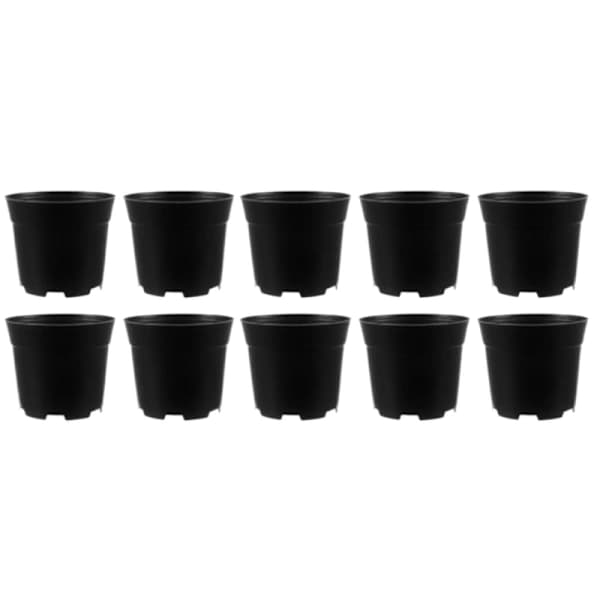 10-pak - Plantepotter/Krukker - 16 cm Sort
