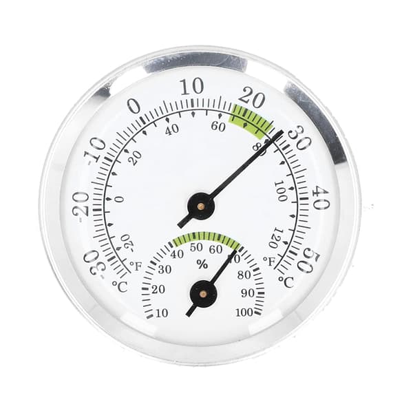 Kellolämpömittari-kosteusmittari Mini - -30~50℃ - Jääkaappiin ja sikarilaatikkoon