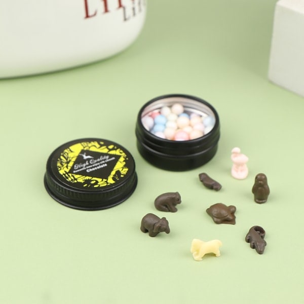 IC 1/12 skaala Nukkekoti Miniatyyri Eläin suklaa Snacks Box set A3