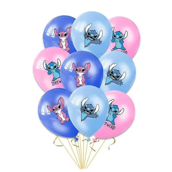 Stygn tema födelsedagsfest dekoration ballonger banners tårta toppers set null none