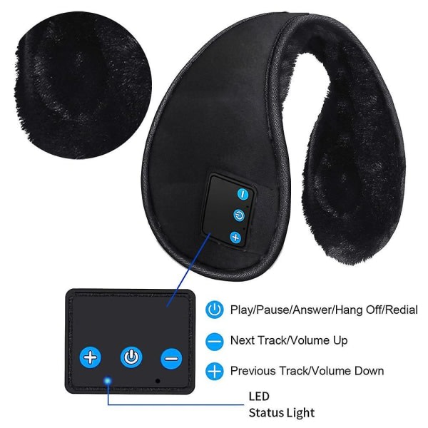 Multifunktionella musiksporthörselkåpor Bluetooth öronvärmare för vintern