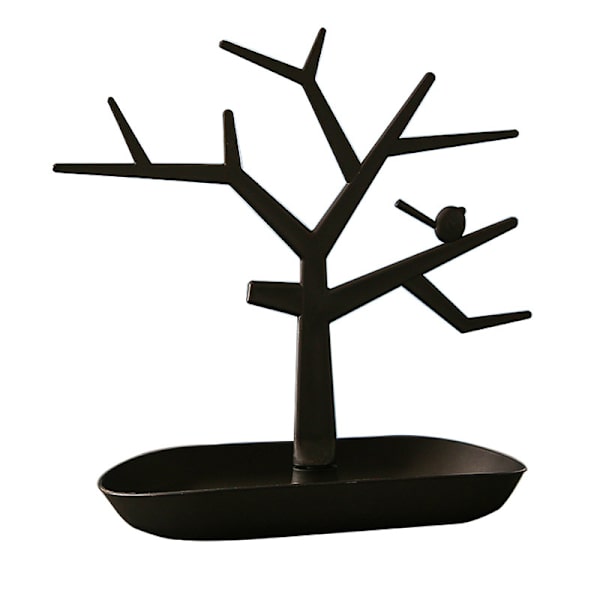 1. sort elegant smykketræ smykkeholder sort svart