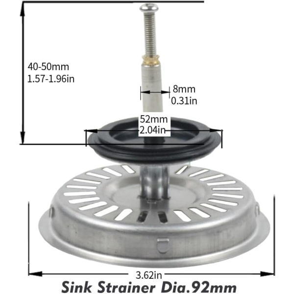 IC Qs229c002*2-U 92 mm Gammel Diskvasksafløbsprop 2-pak, 9,2 cm