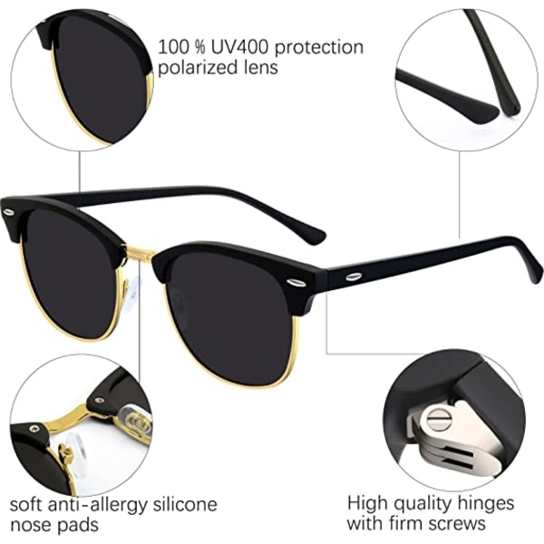 IC NOE UV-skyddande solglasögon för män och kvinnor