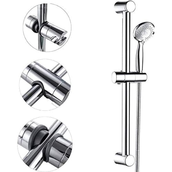 IC Utbytbar Handduschhållare, Förkromad ABS-Duschhållare, Justerbar Diameter 18-25MM