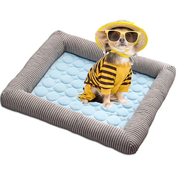 IC Sommar Cool Feeling Hundkoja Ice Silk Pad för hundar Katter, S(17\"x13\"x1.2\")