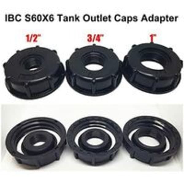 IC 3-pakning IBC-tanktilbehør, innvendig gjenge, 1\" 3/4\" 1/2\" IBC-adapter flat