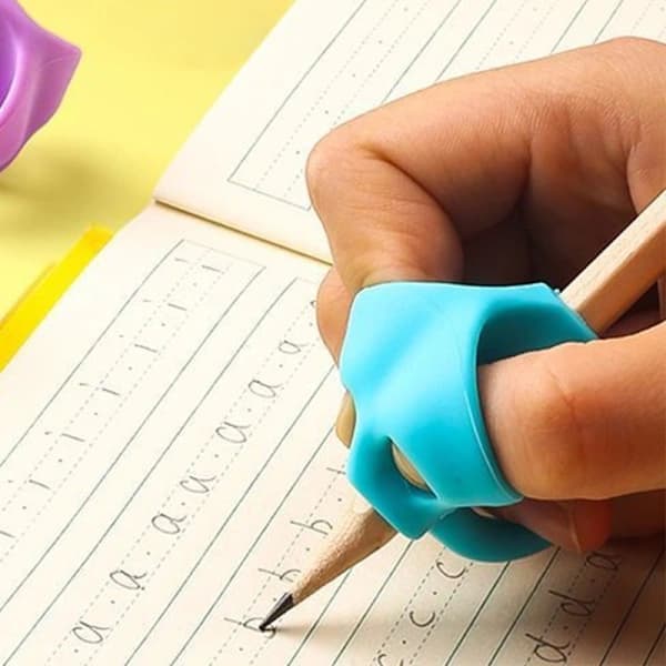 3 stk silikon pennegrep holdningskorrigerer skrivehjelp for studenter