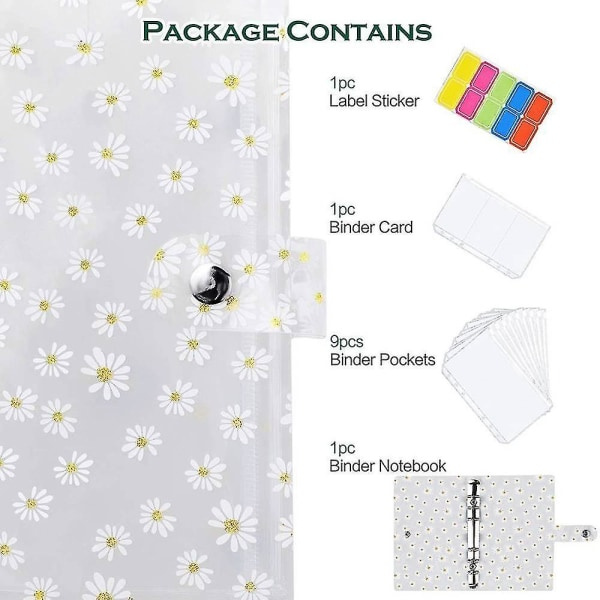 12 kpl A6 Daisy Pärm Käsikirja, Notebook Budget Pärm Käsikirja