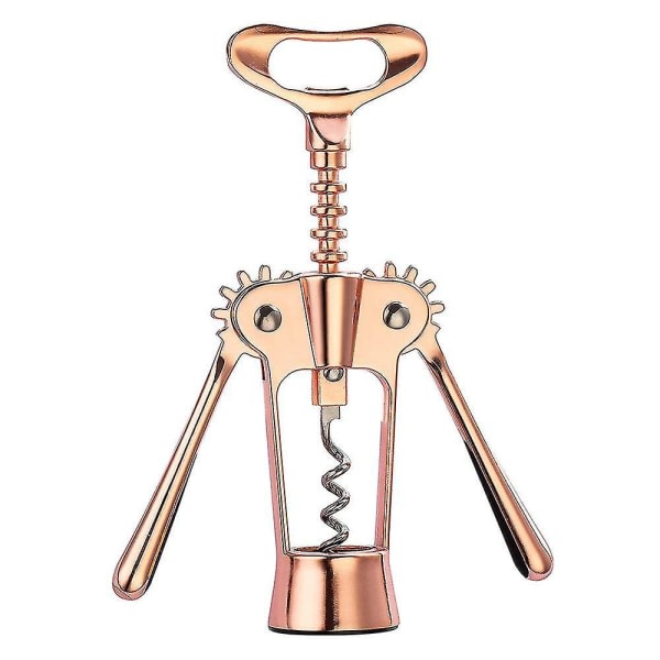 Wing Corkscrew Wine Bottle Opener All-in-one Stainless Steel Winged Corkscrew Used In Kitchen Chateau Restaurant Bars Rose Gold