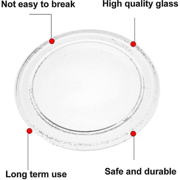 Universell mikrovågsugn glasplatta med hållare, 245 mm/24,5 cm/9,65 tum null none