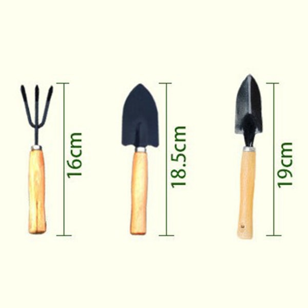 IC Set Spadar för Trädgårdsarbete - 3-delad Mini-Spade för Sukkulenter och Blommor