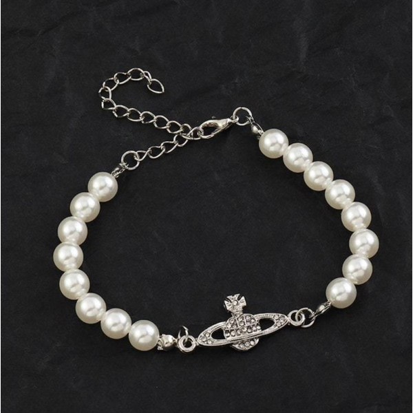 Halsband Vintage damer Saturn halsband hänge glänsande Rhinestone sølv